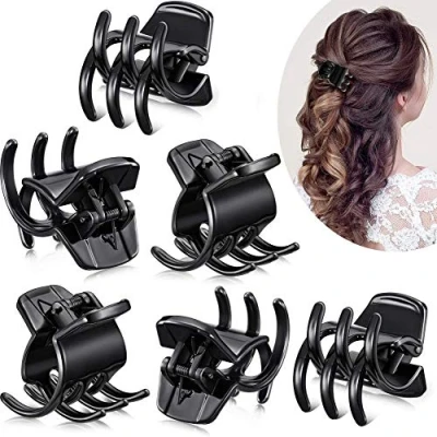Imagen de 12 Piezas Clips de Garra Pelo Garras Tamaño Medio Accesorios Cortes Cabello en 1.3 Pulgadas para Mujeres Niñas(Negros)