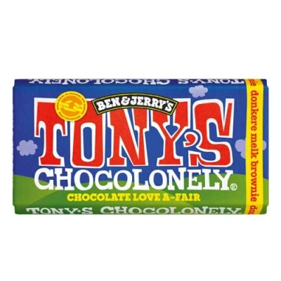Imagen de Tony&#039;s Chocolonely Ben &amp; Jerry&#039;s Donkere Melk Brownie 180 g