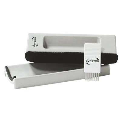 Imagen de Dynavox Puk de Limpieza Discos Terciopelo para con Acolchado Terciopelo, Incluye Cepillo Nylon, Color Gris