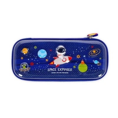Imagen de Legami Estuche Wonderwow, Tema Space, 2 Compartimentos y Portalápices interior, Compartimento interior con Tejido de Malla, Cierre Cremallera, 23 x 11 5 cm