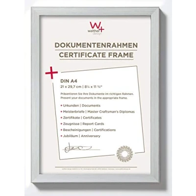 Imagen de Walther Design JK040S Construction, marco de diseño, poliestireno, plata, 30 x 40 cm