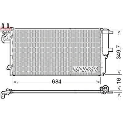 Imagen de DENSO DCN10045 Condensador con secador R 134 a FORD: C Max 2, FOCUS 3 Turnier, KUGA 2