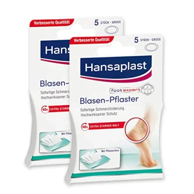 Imagen de Hansaplast Apósitos SOS grandes (1 x 5 unidades), transparentes para alivio inmediato del dolor de presión, parches talón y juanetes