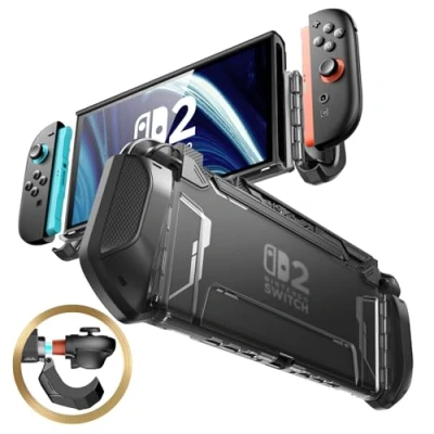 Imagen de Mumba Funda Protectora Acoplable para Nintendo Switch 2 2025 [Blade] con Agarre de TPU Compatible 7,9 Pulgadas y Diseño Joy Liberación Rápida (Negro)