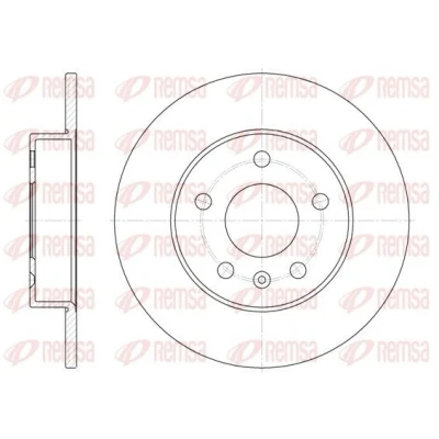 Imagen de REMSA 6578.00 Disco de freno Eje trasero 264, 264 10 5 macizo OPEL: Astra H GTC, J Hatchback, VAUXHALL: Mk5