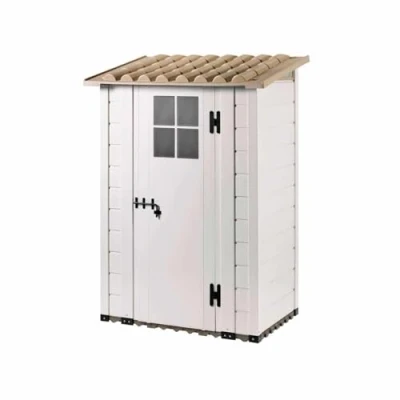 Imagen de Gardiun Caseta de Resina Tuscany EVO 100 139x95x201 cm Blanco/Beige