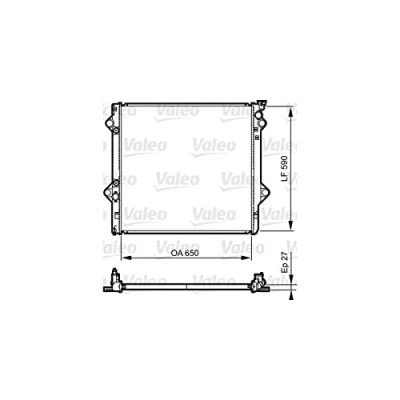 Imagen de VALEO 735569 Radiador, refrigeración del motor Aluminio 650 598 26 sin regulador de refrigerante Aletas soldadas