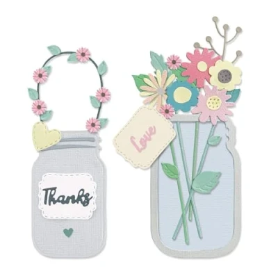 Imagen de Sizzix 665079 Thinlits Troquel de flores Lisa Jones 17 unidades