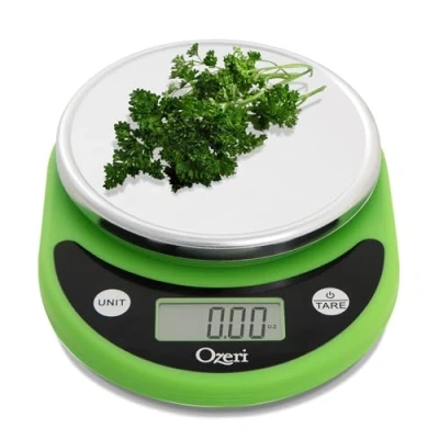 Imagen de Ozeri Pronto Báscula Digital multifunción de Cocina y Alimentos, policarbonato, Color Verde Lima