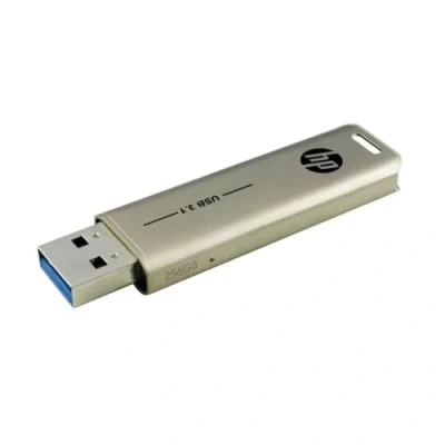 Imagen de Memoria USB 3.1 HP x796w 256GB, diseño Push and Pull, Acabado metálico