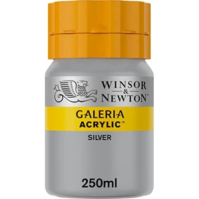 Imagen de Winsor &amp; Newton Galería Pintura Acrílica , 250 ml, Plata (Silver)