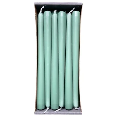 Imagen de Nordring 12 velas puntiagudas de 2,3 cm x 25 alto, color verde musgo