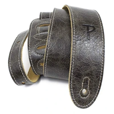 Imagen de Perri&#039;s Leathers Ltd. Correa de guitarra Cuero italiano Marrón Vintage Ajustable Para guitarras acústicas/bajas/eléctricas Fabricada en Canadá (BM2 6697)
