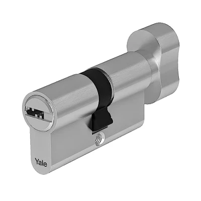 Imagen de Yale Cilindro europeo de alta seguridad con pomo para cerradura YC104KD304504N1 niquelado, 30/45 mm, 4 llaves