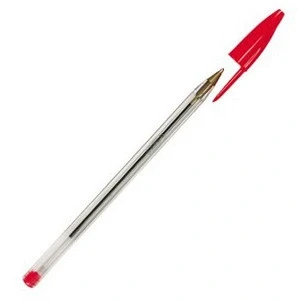 Imagen de BIC Cristal Bolígrafo, Rojo, Transparente