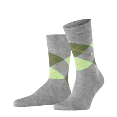 Imagen de Burlington Manchester M So algodón estampados 1 par, Calcetines Hombre, Gris Light Grey 3613, 40 46