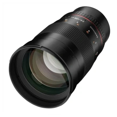 Imagen de Samyang F1112210101 Objetivo fotográfico DSLR para Fuji X (Distancia Focal Fija 135mm, Apertura f/2 22 ED UMC, diámetro Filtro: 77mm), Negro