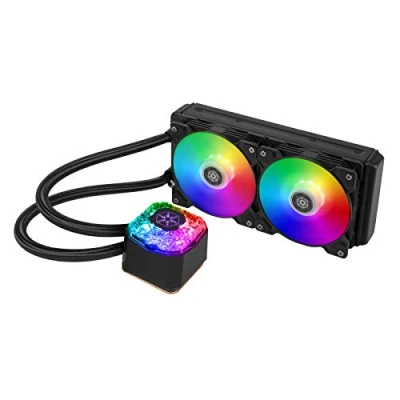 Imagen de SilverStone Technology IceGem 240P, Refrigerador líquido ARGB AIO de 240mm con 2 Ventiladores 120mm, SST IG240P