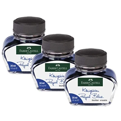 Imagen de Faber Castell 149839 Vaso de tinta borrable (azul real, 3 x 30 ml)