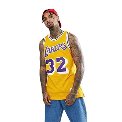 Imagen de Mitchell &amp; Ness NBA LOS Angeles Lakers Swingman Magic Johnson Top, Hombre, Talla: XL, Gold