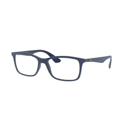 Imagen de Ray Ban 7047 Monturas de gafas, Rectangulares, Lente Demostración, 54, Blu (Azul Oscuro)