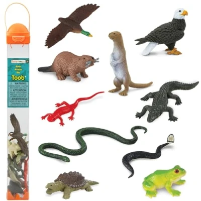Imagen de Safari Ltd. 10 Figuras en Miniatura de Río Ecosistemas No Tóxico y Libres BPA Adecuados para Niños 3 años adelante