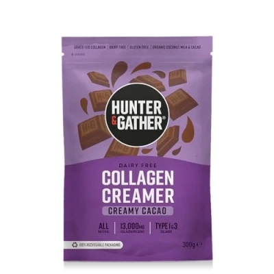Imagen de Hunter &amp; Gather colágeno Cacao 300 g I Péptidos de bovino alimentados con pasto Tipo 1 y 3 Sin lácteos 13 000 mg por porción Apoya el cabello, la piel, las uñas los músculos