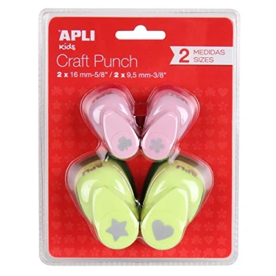 Imagen de APLI Kids 13988 Pack Perforadoras Surtidas 16 mm y 9.5 4 Unidades
