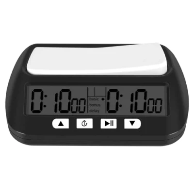 Imagen de Orimommth reloj de ajedrez, temporizador digital ajedrez y juego, profesional portátil multiusos 3 en 1, color negro