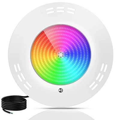 Imagen de LyLmLe Foco LED Piscina Relleno de Resin, 35W Luces Lámpara Regulable Sincronización Multicolor RGB para Superficie extraplano, IP68 Impermeable,12V AC(No incluye unidades control)
