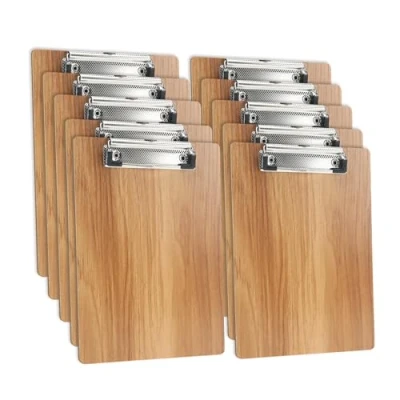 Imagen de (Paquete de 10) Portapapeles A5,A5 en Madera con Pinza,Madera Clipboards Agujero Colgante,Tablero escritura A5
