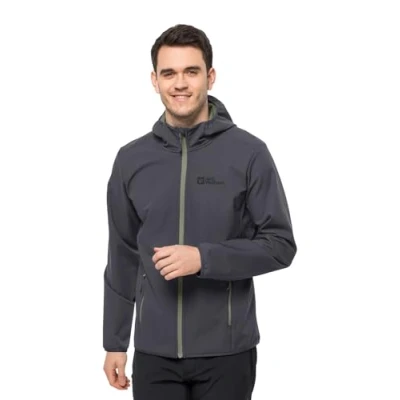 Imagen de Jack Wolfskin Sudadera con Capucha Bornberg M Chaqueta Softshell, Hombre, Negro (Ebony), XXXL