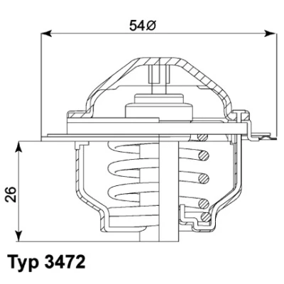 Imagen de WAHLER 3472.87D Termostato, refrigerante 87 con junta VOLKSWAGEN: Golf 6, 5, Scirocco III, AUDI: A4 B7 Berlina, A3 Hatchback, A6 C6 Berlina