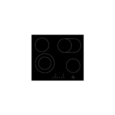 Imagen de respekta placa vitroceramica sin marco empotrada, 4 fuegos 9 niveles de potencia control táctil zona asado y doble círculo temporizador 60 cm negro KM 5500 28