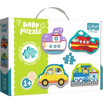 Imagen de Trefl Puzzle Vehículos de 2 Piezas, 4 en 1, Baby Classic, para niños a partir 1 año