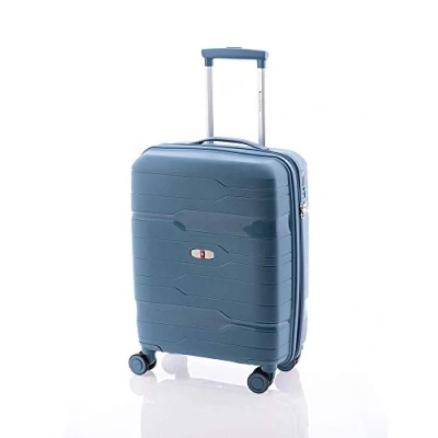 Imagen de Gladiator Trolley Polipropileno 50 CM 4 Ruedas y Cremallera TSA Extensible Tiempo Libre Sportwear, Adultos Unisex, Azul (Azul)