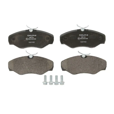 Imagen de DELPHI LP1695 Juego de pastillas freno no preparado para indicador desgaste Chapa antichirridos con accesorios RENAULT: TRAFIC 2 Kasten