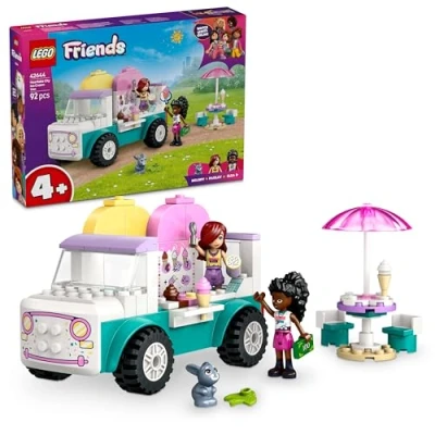 Imagen de LEGO Friends Camión de los Helados Heartlake City, Heladería Juguete Construcción para Niñas 4 Años o Más, Juego rol con 2 Mini Muñecas Paisley y Elsa D, Cucuruchos Sabores 42644