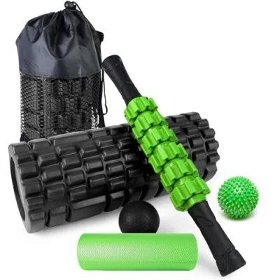 Imagen de Gelnest rodillo de espuma 3 en 1 rodillos para masaje tejido profundo, juego muscular, multifuncional (rodillo 1)