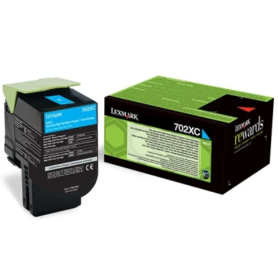 Imagen de Tóner Cian Lexmark 702xc Retornable (4000 Pag) / Corporativo 70c2xce