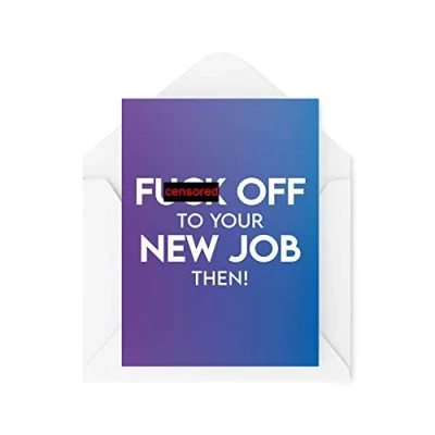 Imagen de Funny Cards Tarjeta de felicitación con texto en inglés &quot;Leaving Work&quot; (texto inglés)