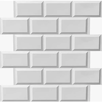 Imagen de I K H E MALARKA 50 paneles de papel pintado 3D EPE, espuma PVC autoadhesivos, 4,5 m², aspecto piedra, resistentes al agua, revestimiento pared, 30 x cm (blanco JF 2807)