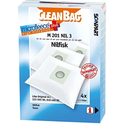 Imagen de Cleanbag M 201 Nil 3 Originales: 22359500, 81846000, 1470286500, 4 Bolsas de aspiradora y 1 Filtro Universal
