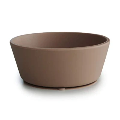 Imagen de mushie Tazón de Silicona para Niños con Ventosa Antideslizante Accesorios Aprendizaje Bebés y Pequeños Sin BPA Resistente al Lavavajillas Microondas Natural
