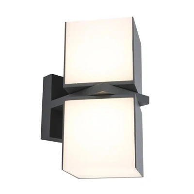 Imagen de LUTEC Aplique LED exterior Cuba 2 luces antracita 3.000K