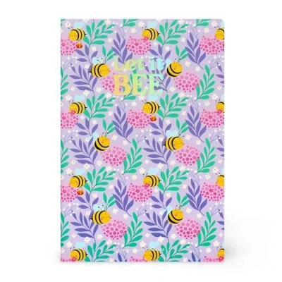 Imagen de Legami Cuaderno de rayas 7 mm, Bee, tamaño B5, grande, papel certificado FSC, 100 páginas, encuadernación Singer Stitch, 18.5 x 24.8 cm