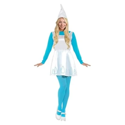 Imagen de Funidelia Disfraz de Pitufina para mujer The Smurfs, Dibujos Animados, Los Pitufos, Enanito adultos y divertidos accesorios Fiestas, Carnaval Halloween Talla XL Azul