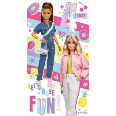 Imagen de Danilo Promotions LTD tarjeta de cumpleaños Barbie para 4 años, oficial feliz a la edad años