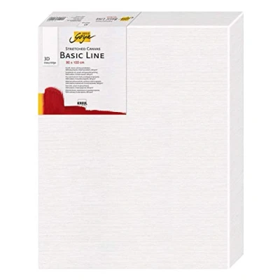 Imagen de KREUL 509090 Solo Goya Stretched Canvas Line, Bastidor 90 x cm en Calidad Premium, Lienzo imprimado 4 Veces, Ideal para Pinturas al óleo, acrílicas y Gouache, Algodón, White