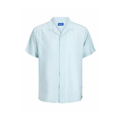 Imagen de Jack &amp; Jones Hawaii Relaxed FIT Camisa, Hombre, Talla: Small, Crystal blue